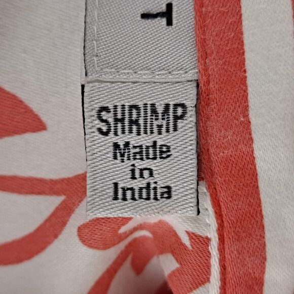 Gretchen Scott Designs Size Small Coral and White Collared Shirt 3/4 Sleeves - Picture 11 of 14